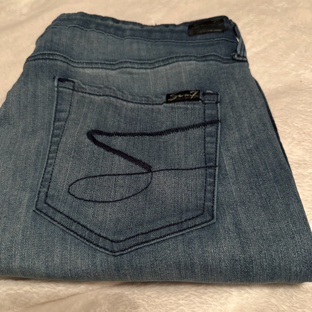 EUC Seven jean’s tuxedo strip very comfortable size 16 used once too long for me